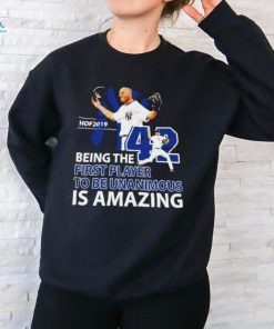 Mariano Rivera 42 NY Yankees being the first player to be unanimous is amazing shirt