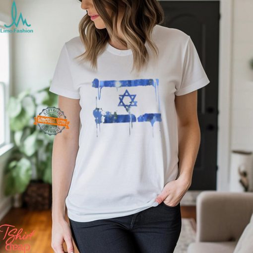 Marina Medvin Wearing Distressed Israeli Flag T Shirt