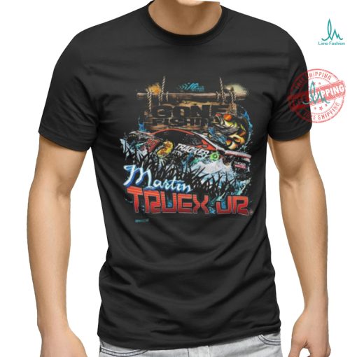 Martin truex jr joe gibbs racing team collection black gone fishin’ 2024 shirt