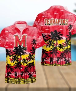 Maryland Terrapins Palms Tree Hawaiian Shirt