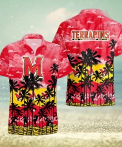 Maryland Terrapins Palms Tree Hawaiian Shirt