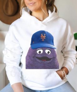 McDonald’s Grimace wearing New York Mets cap shirt