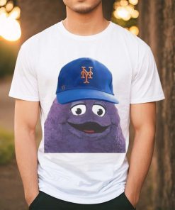 McDonald’s Grimace wearing New York Mets cap shirt