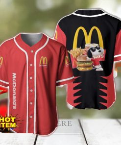 McDonald’s Snoopy Baseball Jersey Shirt For Snoopy Lovers Gift Ideas