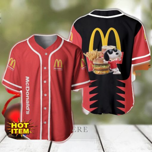 McDonald’s Snoopy Baseball Jersey Shirt For Snoopy Lovers Gift Ideas