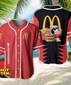 McDonald’s Snoopy Baseball Jersey Shirt For Snoopy Lovers Gift Ideas