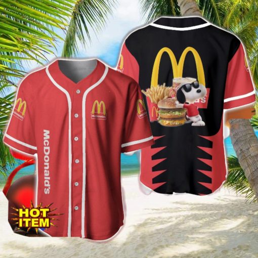 McDonald’s Snoopy Baseball Jersey Shirt For Snoopy Lovers Gift Ideas