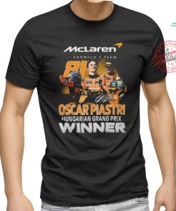 McLaren Formula 1 Team Oscar Piastri Hungarian Grand Prix Winner T Shirt