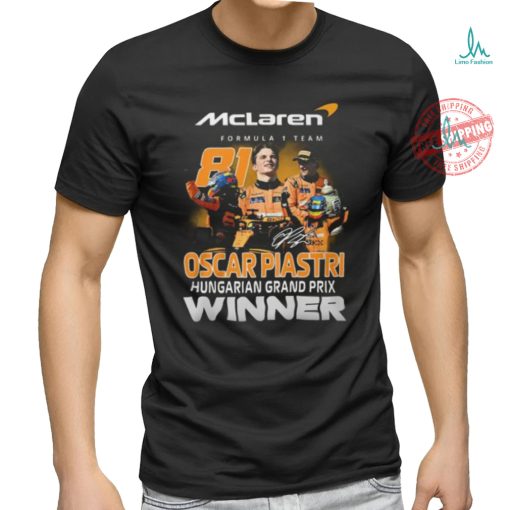 McLaren Formula 1 Team Oscar Piastri Hungarian Grand Prix Winner T Shirt