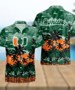 Miami Hurricanes Palms Tree Hawaiian Shirt