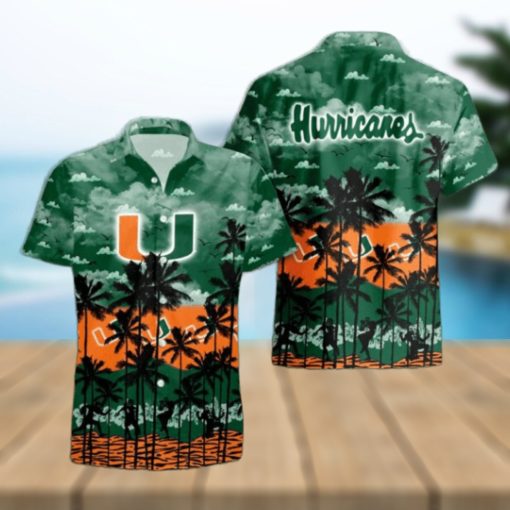 Miami Hurricanes Palms Tree Hawaiian Shirt