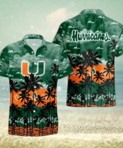 Miami Hurricanes Palms Tree Hawaiian Shirt