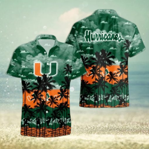 Miami Hurricanes Palms Tree Hawaiian Shirt