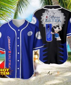 Michelob Ultra Snoopy Baseball Jersey Shirt For Snoopy Lovers Gift Ideas