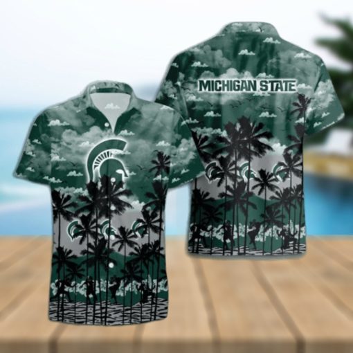 Michigan State Spartans Palms Tree Hawaiian Shirt