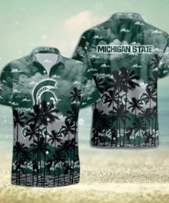 Michigan State Spartans Palms Tree Hawaiian Shirt