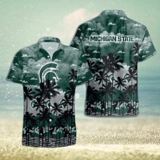 Michigan State Spartans Palms Tree Hawaiian Shirt