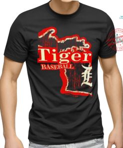 Michigan map Tigers baseball shirt