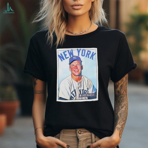 Mickey Mantle smile New York Yankees Baseball photo shirt