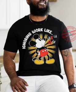 Mickey mouse ignoring work like shirt