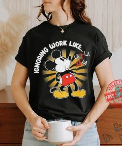 Mickey mouse ignoring work like shirt