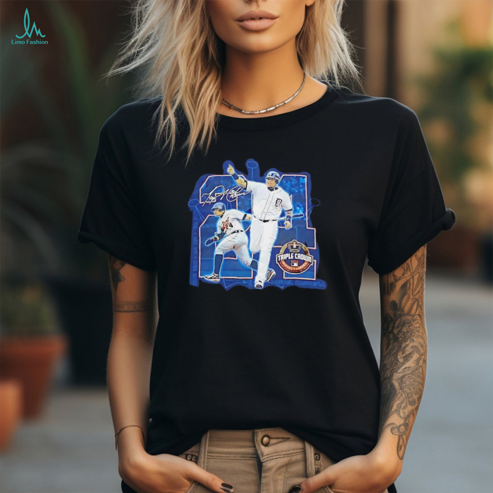 Miguel Cabrera 2012 Triple Crown Detroit Tigers 24 signature shirt Miguel Cabrera 2012 Triple Crown Detroit Tigers 24 signature shirt