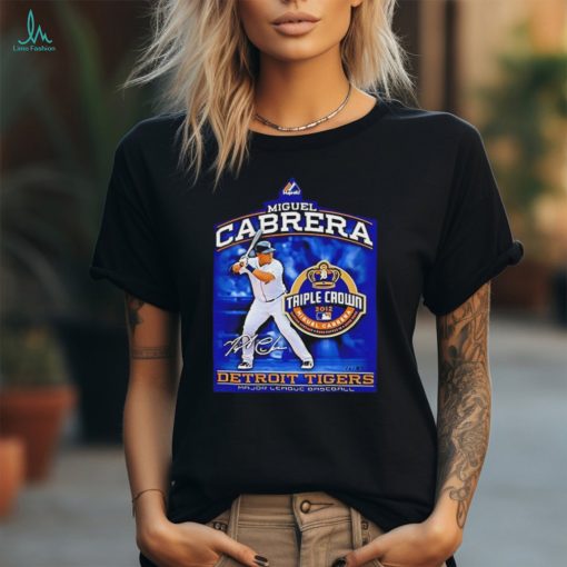 Miguel Cabrera Triple Crown Detroit Tigers Majestic shirt