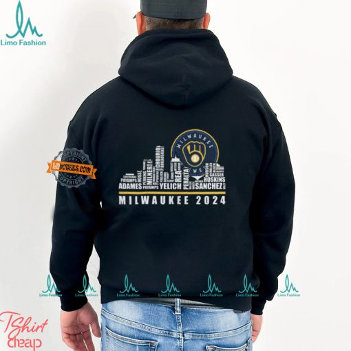 Milwaukee Brewers Baseball Team Skyline Of The City T Shirt