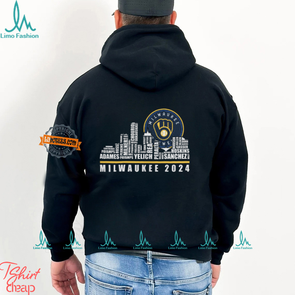 Milwaukee Brewers Baseball Team Skyline Of The City T Shirt Milwaukee Brewers Baseball Team Skyline Of The City T Shirt