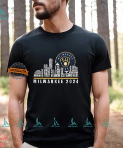 Milwaukee Brewers Baseball Team Skyline Of The City T Shirt