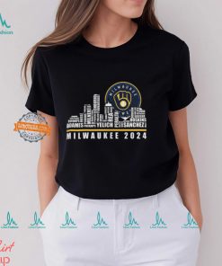 Milwaukee Brewers Baseball Team Skyline Of The City T Shirt