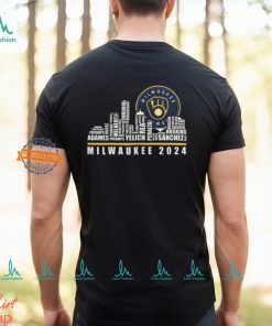 Milwaukee Brewers Baseball Team Skyline Of The City T Shirt