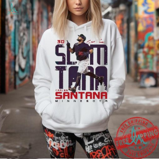 Minnesota Twins Carlos Santana Slamtana 30 signature shirt