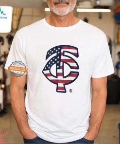 Minnesota Twins T C logo x Flag of the United States shirt