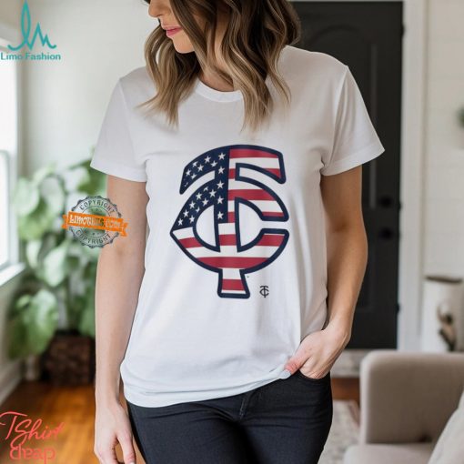 Minnesota Twins T C logo x Flag of the United States shirt