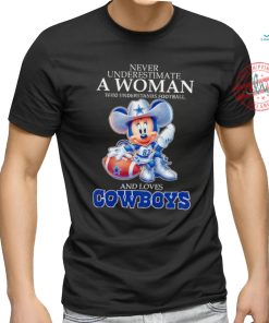 Minnie Mouse Never underestimate a women who understand football and loves Cowboys NFL shirt