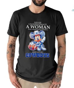 Minnie Mouse Never underestimate a women who understand football and loves Cowboys NFL shirt