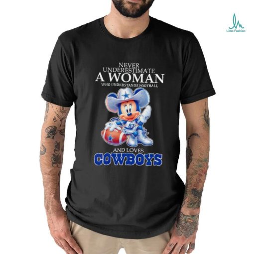 Minnie Mouse Never underestimate a women who understand football and loves Cowboys NFL shirt