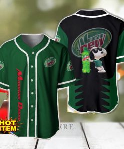 Mountain Dew Snoopy Baseball Jersey Shirt For Snoopy Lovers Gift Ideas