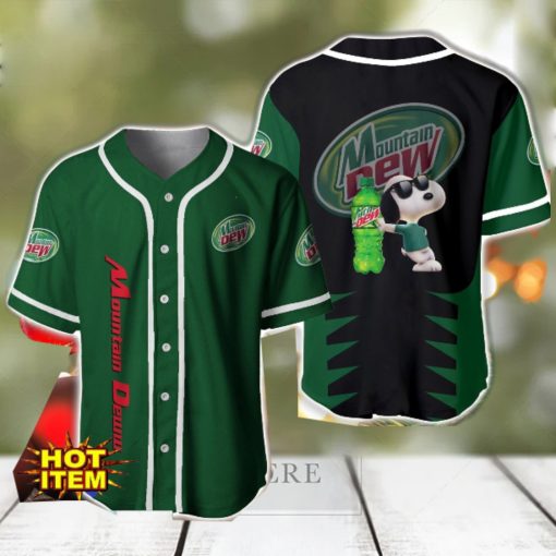 Mountain Dew Snoopy Baseball Jersey Shirt For Snoopy Lovers Gift Ideas