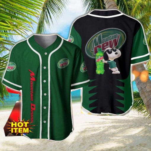 Mountain Dew Snoopy Baseball Jersey Shirt For Snoopy Lovers Gift Ideas