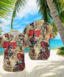 NCAA Nebraska Cornhuskers Gold Skull Hawaiian Shirt