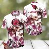 Customized NFL Arizona Cardinals Hawaiian Shirt Metal Pattern Aloha Shirt