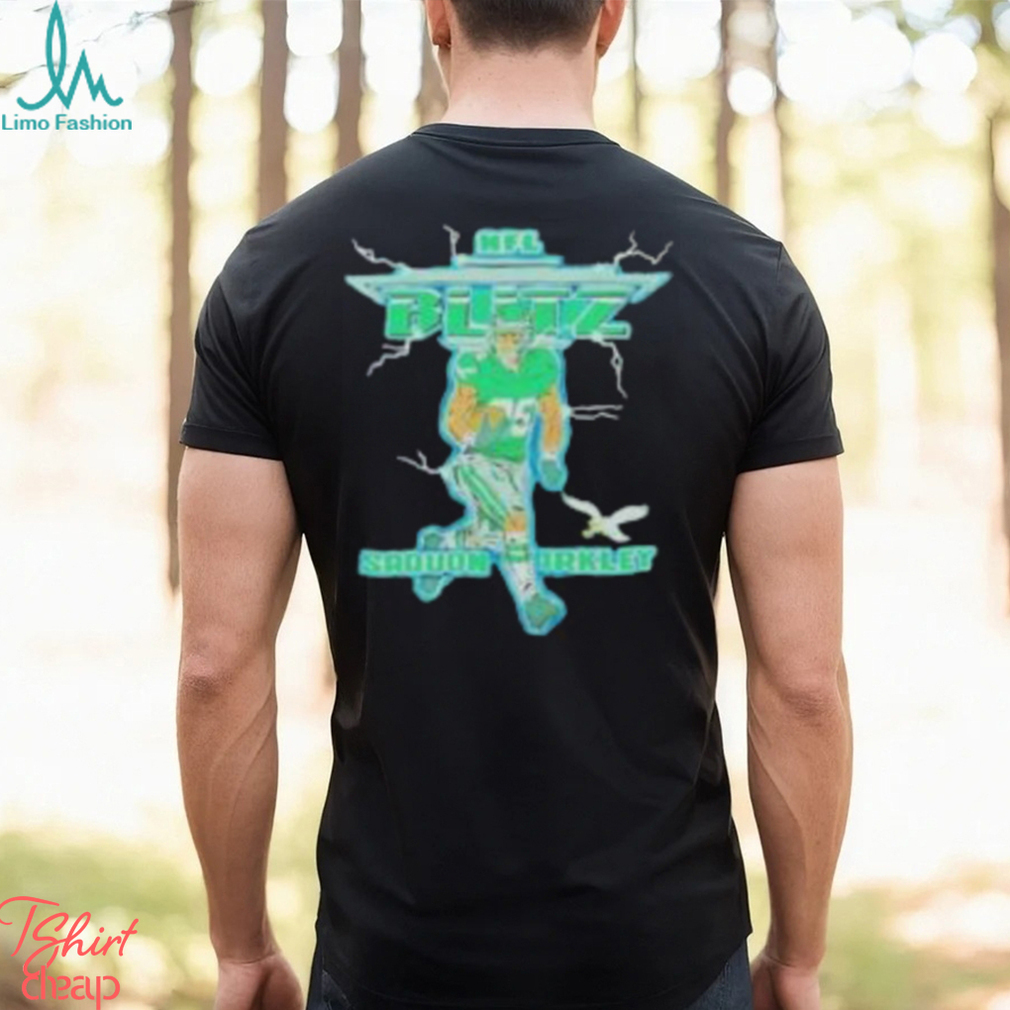 NFL Blitz Saquon Barkley Philadelphia Eagles Football Shirts NFL Blitz Saquon Barkley Philadelphia Eagles Football Shirts