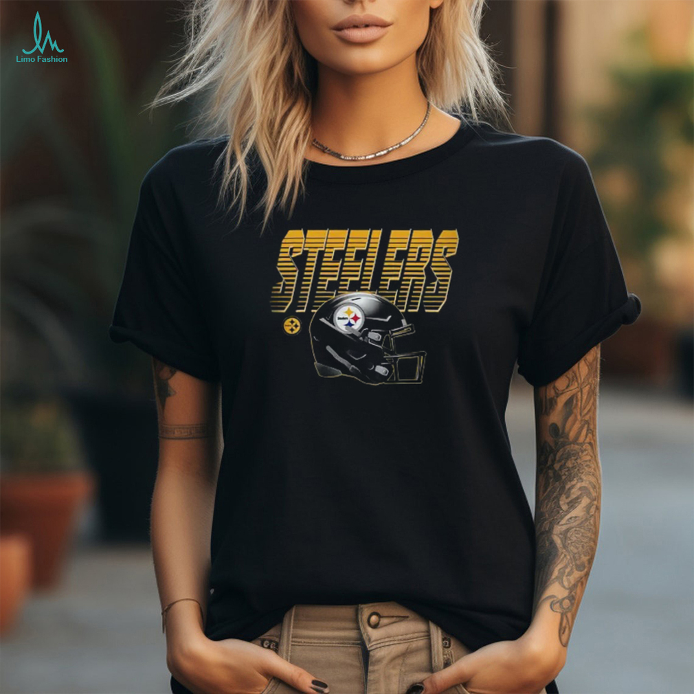 NFL Team Apparel Little Kids' Pittsburgh Steelers Helmet Black T Shirt NFL Team Apparel Little Kids' Pittsburgh Steelers Helmet Black T Shirt
