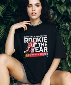 NHL Connor Bedard 98 Chicago Blackhawks 2024 Calder Memorial Trophy Winner Shirt