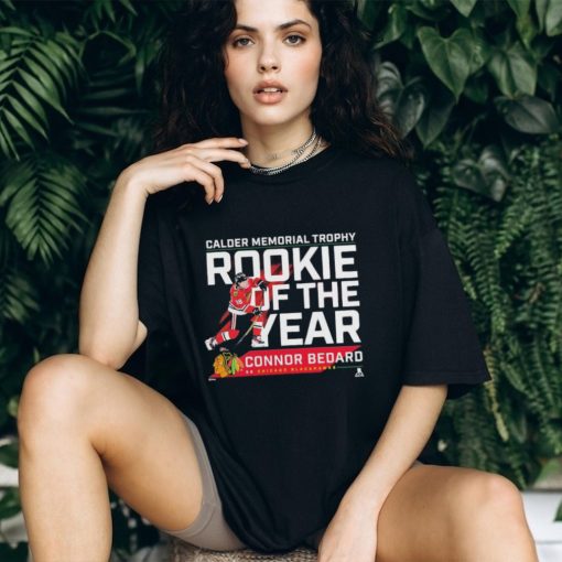 NHL Connor Bedard 98 Chicago Blackhawks 2024 Calder Memorial Trophy Winner Shirt