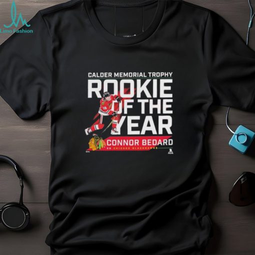 NHL Connor Bedard 98 Chicago Blackhawks 2024 Calder Memorial Trophy Winner Shirt