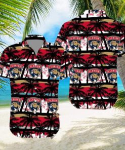 NHL Florida Panthers Summer Coconut Tree Hawaiian Set