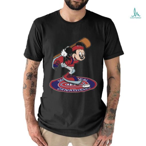 NHL Hockey Montreal Canadiens Cheerful Mickey Disney Shirt Youth T Shirt